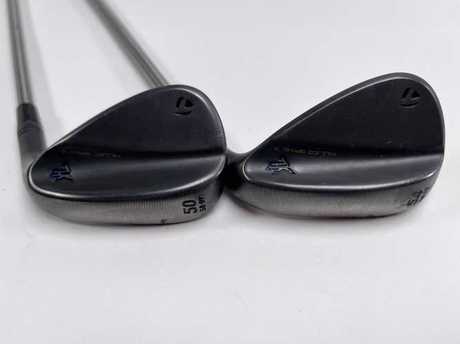 TaylorMade Milled Grind 3 Raw Black Wedge Set 50*9 | 54*13 SteelFiber F3 Reg RH