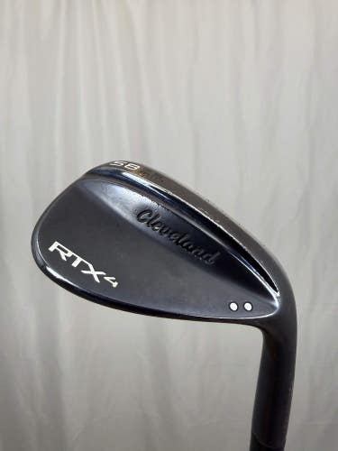 Cleveland RTX 4 Black satin Lob Wedge 58/9 DynamicGold s400 Stiff Flex 35 NICE