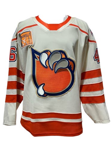 CCM Pro Stock Bakersfield Condors Cream Game Jersey 46 24593