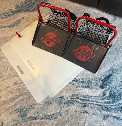 The Original Hockey Sauce Kit - 2 Goals + 2 Shooting Board - Used