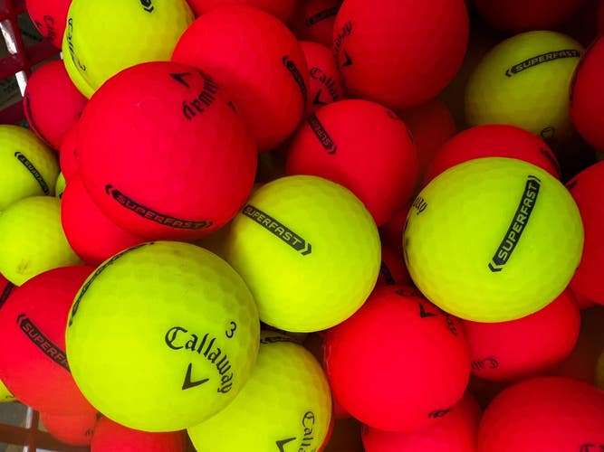 50 Premium AAA Superfast Colored/ Matte Finish Callaway Used Golf Balls
