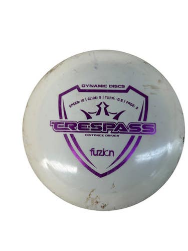 Used Dynamic Discs FUZION TRESPASS Disc Golf Driver White 171g 11835-S000194968