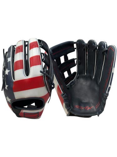 Used Rawlings REV 1X USA FLAG BB/SB Glove RH Throw White/Red/Navy 12 3/4" 11835-C000200092