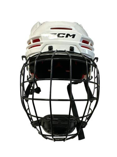 Used CCM TACKS 70 Helmet Cage Combo White LG 11835-S000208083