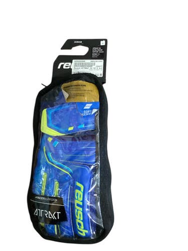 Used Reusch ATTRAKT SG Soccer Goalie Gloves Navy Blue 6 11443-S000202589