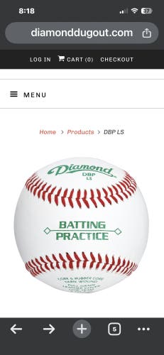 Diamond Baseballs DBP LS 12 Pack batting practice balls