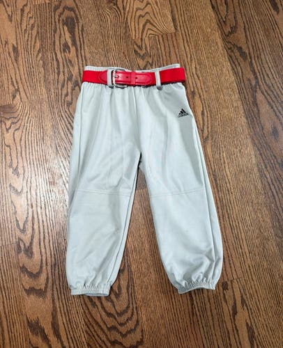 Youth XS adidas baseball pants and red belt