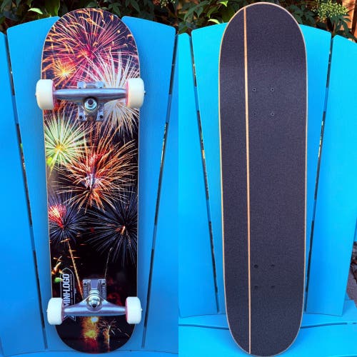 MINI-LOGO MAPLE  FIREWORKS COMPLETE SKATEBOARD TENSOR TRUCKS IMPALA WHEELS (NEW)