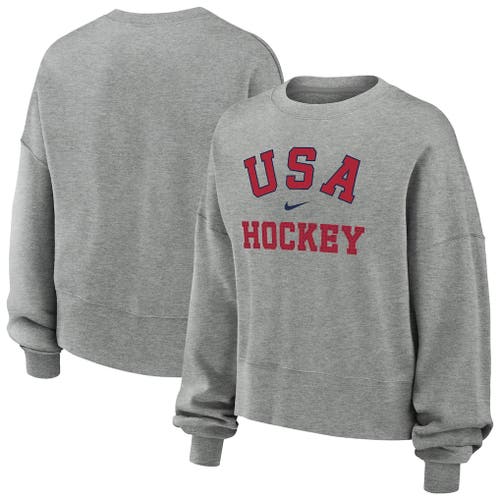 NEW US Hockey Nike Women's Oversized Phoenix Fleece Sweatshirt - Gray - XL