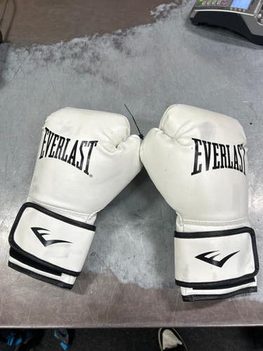 Used Everlast Boxing Gloves White MD 11337-S000486049