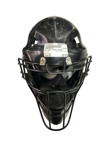 Used All Star BLACK HELMET Catchers Helmet w/Mask Black MD 11347-S000268872
