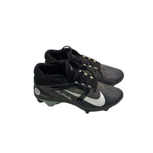Used Nike ALPHA MENACE 4 PRO BLACK LIGHT SMOKE Adult FB Cleats Black Senior 9.5 11347-S000268838