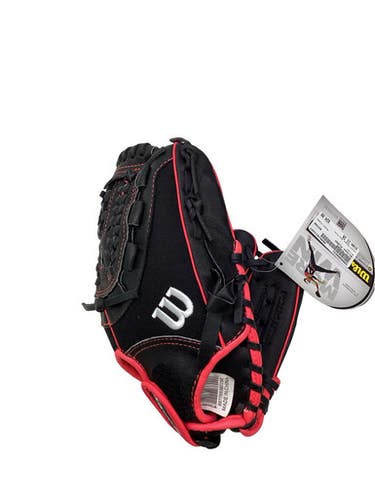 Used Wilson FLASH RH Throw Fastpitch Gloves Black And Pink 11" 11347-S000268831