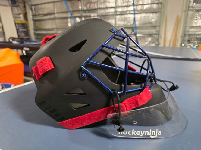 OTNY Matte Black Large Size Goalie Mask with Extra Cage