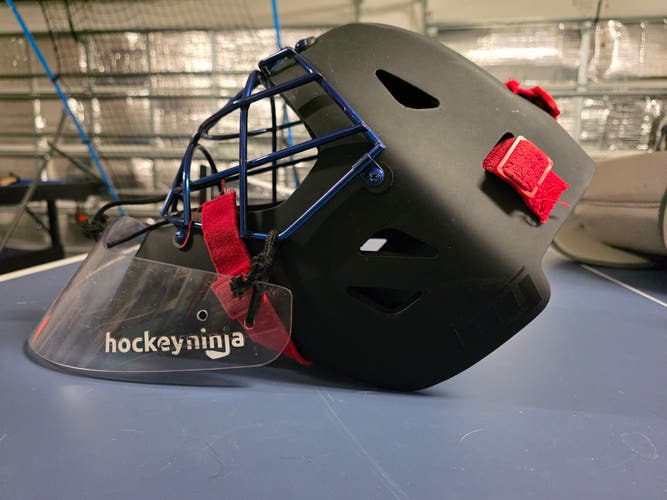 OTNY Matte Black Large Size Goalie Mask with Extra Cage