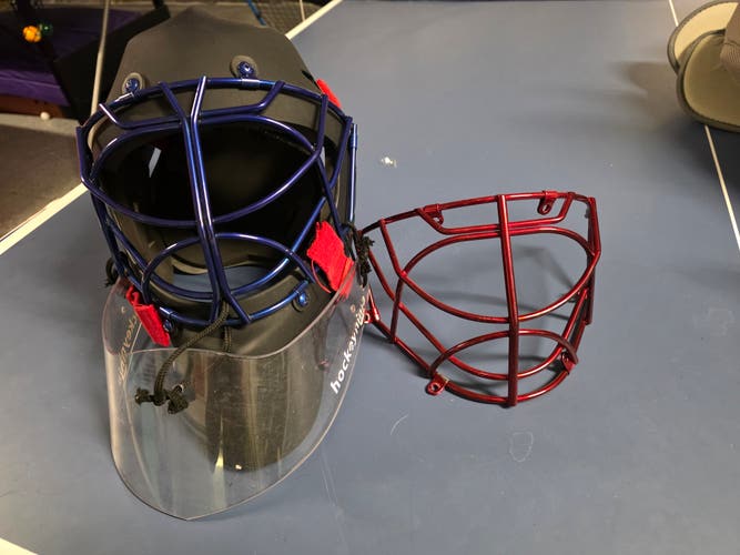 OTNY Matte Black Large Size Goalie Mask with Extra Cage