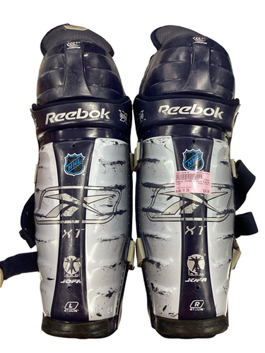 Used Reebok HYPER X Senior Shin Guards Navy Blue 16" 11613-S000182010