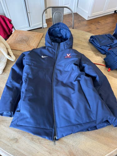 Virginia Cavalier Nike football team issued parka