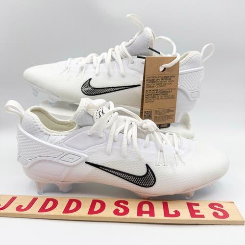 Nike Huarache 9 Elite Low LAX Lacrosse Cleats White Black FD0089-101 Men's Sz 10
New Without Box