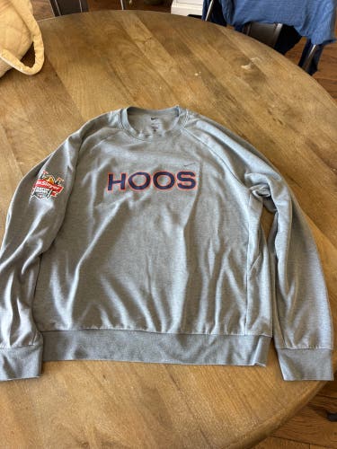 Nike grey 2025 Tax Slayer Gator Bowl Team issued player exclusive grey crewneck. Size XL