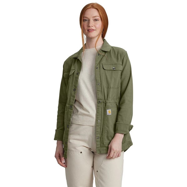 Carhartt TENCEL Fiber Series Jacket Women's Dusty Olive Canvas Workwear POSH138