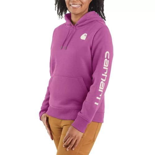 Carhartt Iconic Clarksburg Hoodie Womens Cherry Bloom Fleece Long Sleeve POSH156