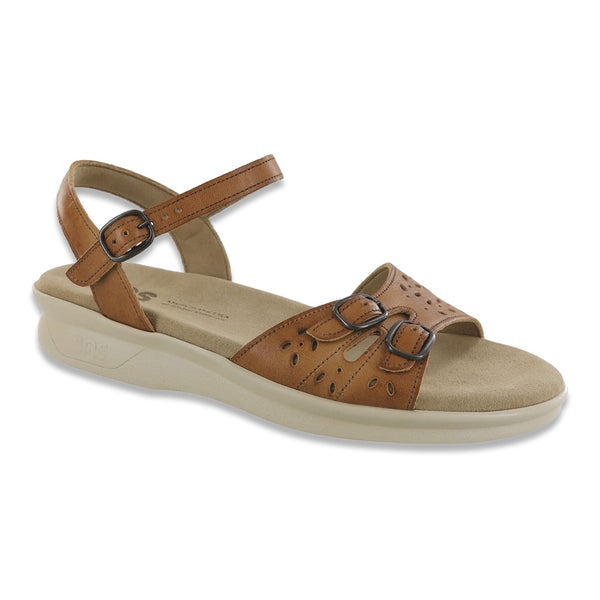 SAS Duo 0087-825 Sandals Women 8.5 N Hazel Leather Round Toe Ankle Strap RHS8284