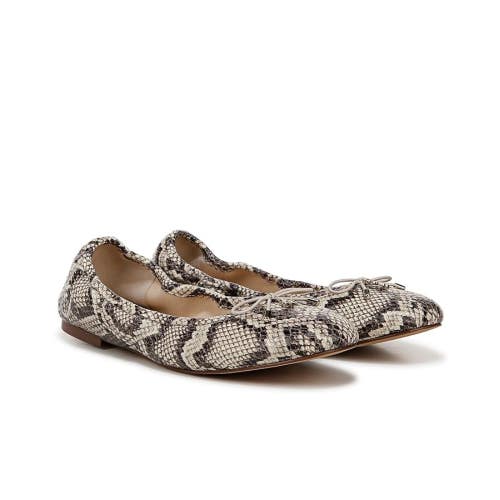 Sam Edelman Felicia Ballet Flat Women's 11 Roccia Python Leather Slip On RHS8290