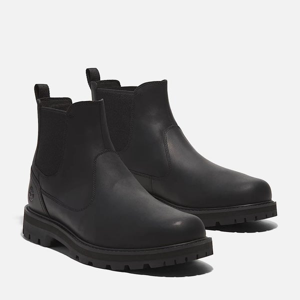 Timberland Britton Road TB0A6A4WW02 Boots Men's 7 Black Leather Chelsea RHS8436