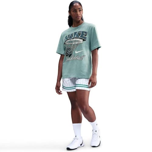 Nike T-Shirt Womens Large Mint Green Graphic Loose Fit Basketball Active DSGL685