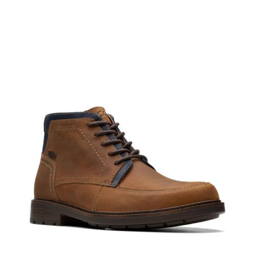 Clarks Un Shire HI WP 26174656 Men's US 13 Tan Leather Chukka Ankle Boots LIQ704