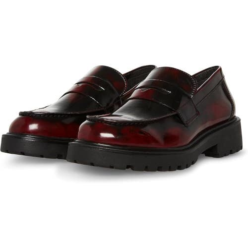 Steve Madden Lyris Loafers Women's 7.5 M Burgundy Lug Sole Moc Toe Shoes HTAT416