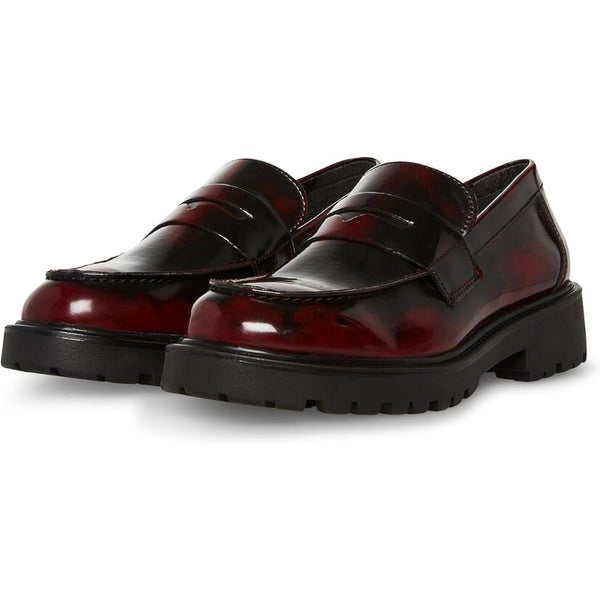 Steve Madden Lyris Loafers Women's 7.5 M Burgundy Lug Sole Moc Toe Shoes HTAT416