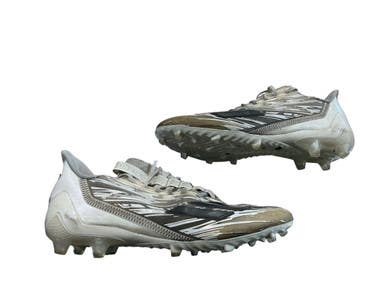 Used Adidas ADIZERO Adult FB Cleats White And Black Senior 13 11873-S000239197