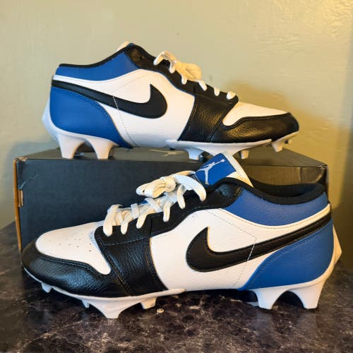 Fragment Custom Jordan 1 Low TD Men's 11 Royal White Black Cleats FJ6245-104