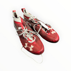 Used Under Armour Adult FB Cleats Red Senior 9 11375-S000368194
