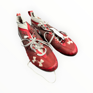 Used Under Armour Adult FB Cleats Red Senior 9 11375-S000368194