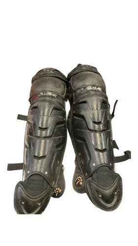 Used All-Star Catchers Leg Guards Black Adult 11859-S000030845