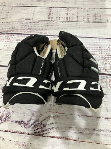 Black Senior CCM Tacks 4 Roll Pro 2 Gloves 13" (Used)