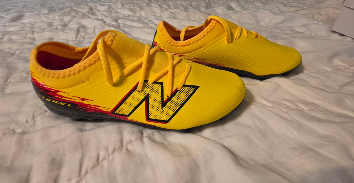 Yellow Kids 5.5Y (Big Kids / Youth) New Balance Junior Furon Team V8 FG Cleats (New)