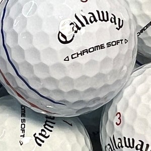 12 Near Mint AAAA White & Triple Trac Callaway Chrome Soft Used Golf Balls