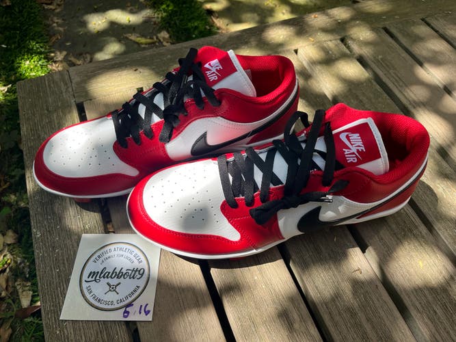Jordan 1 Retro Low MCS "Chicago" Baseball Cleats - Size 12 - NEW (CJ8524-611)