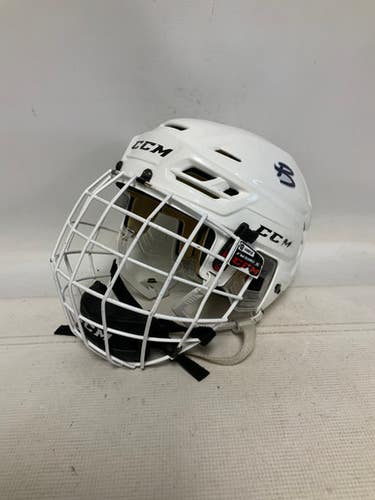 Used CCM TACKS 110 Helmet Cage Combo White SM 11823-S000039065