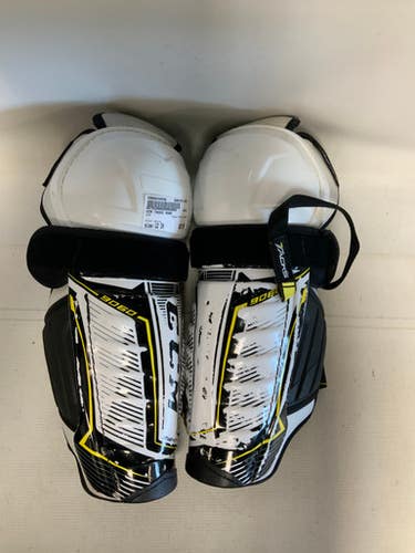 Used CCM TACKS 9060 Junior Shin Guards White 12" 11823-S000039056