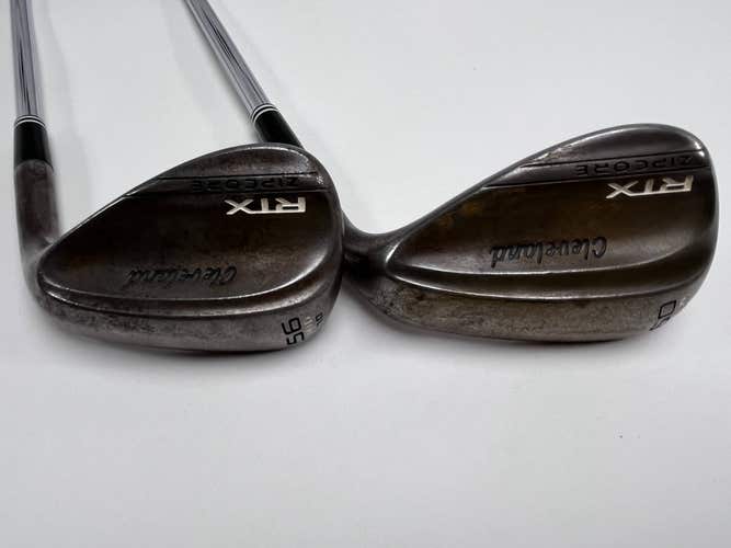 Cleveland RTX ZipCore Raw Wedge Set 56* 10 | 60* 6 KBS Hi-Rev 2.0 125g Stiff RH