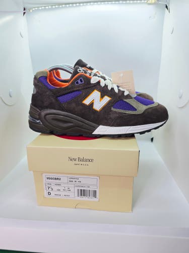New Balance Teddy Santis X 990V2 MADE IN USA Men's sz 7.5 Brown / Purple M990BR2