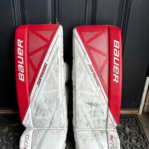 Small Bauer Supreme S170 Goalie Leg Pads (Used)