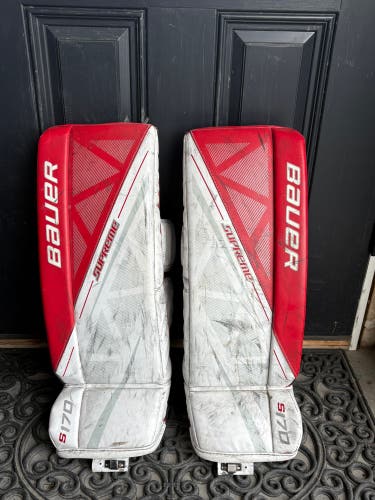 Small Bauer Supreme S170 Goalie Leg Pads (Used)