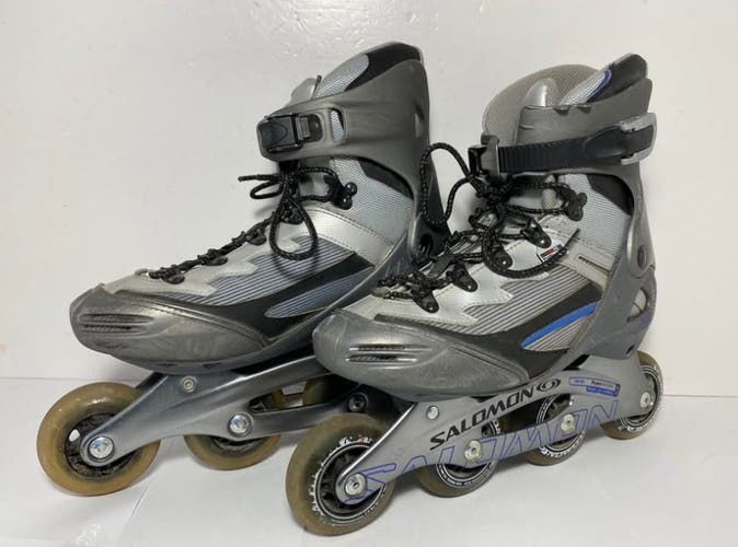 Salomon PowerArch DR 85 Inline Skates Women’s Size 9.5 Grey Blue Roller Blades