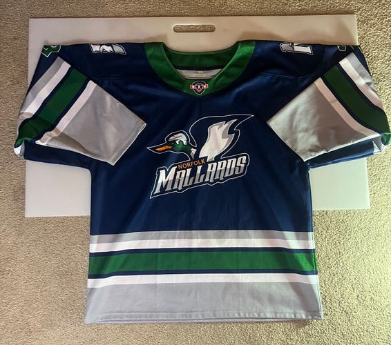 Blue and Green XL Men's Senior A PowerPlay Hockey League jeresy #2